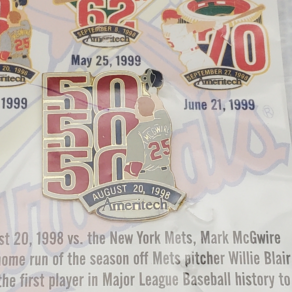 1998 Mark McGwire 50th Home Run Pin